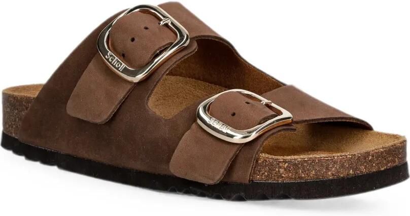 Scholl NOELLE slippers met gespsluiting Bruin - Foto 3