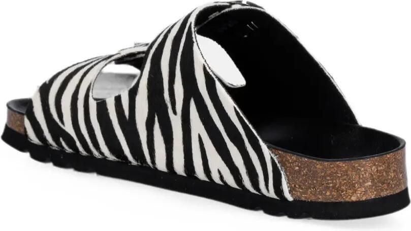 Scholl Noelle slippers met zebraprint en gesp Wit - Foto 2
