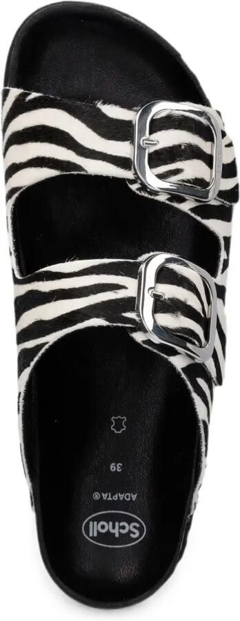 Scholl Noelle slippers met zebraprint en gesp Wit - Foto 3