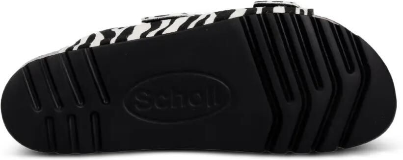 Scholl Noelle slippers met zebraprint en gesp Wit - Foto 5