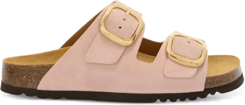 Scholl Noelle suède sandalen met gespsluiting Roze