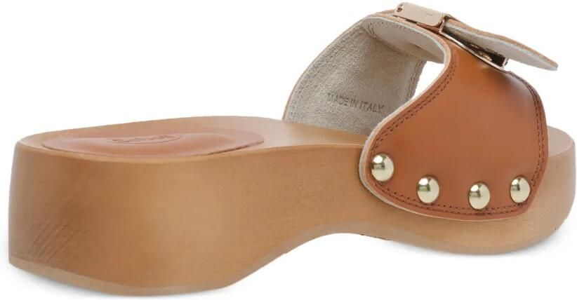 Scholl Pescura Heel Sr leren sandalen met hak Bruin - Foto 3
