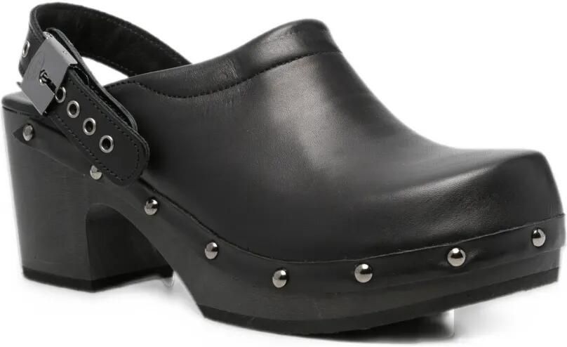 Scholl Pescura Robin studded leather mules Zwart