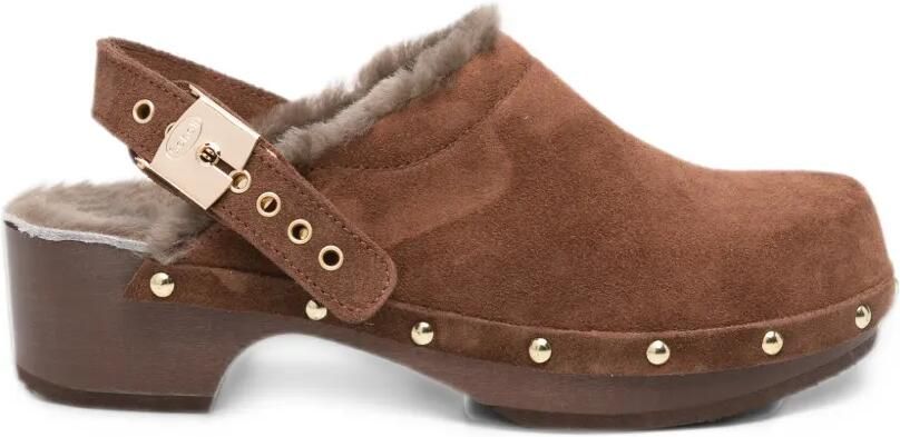 Scholl Pescura Robin studded suede mules Bruin