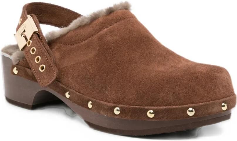 Scholl Pescura Robin studded suede mules Bruin - Foto 3