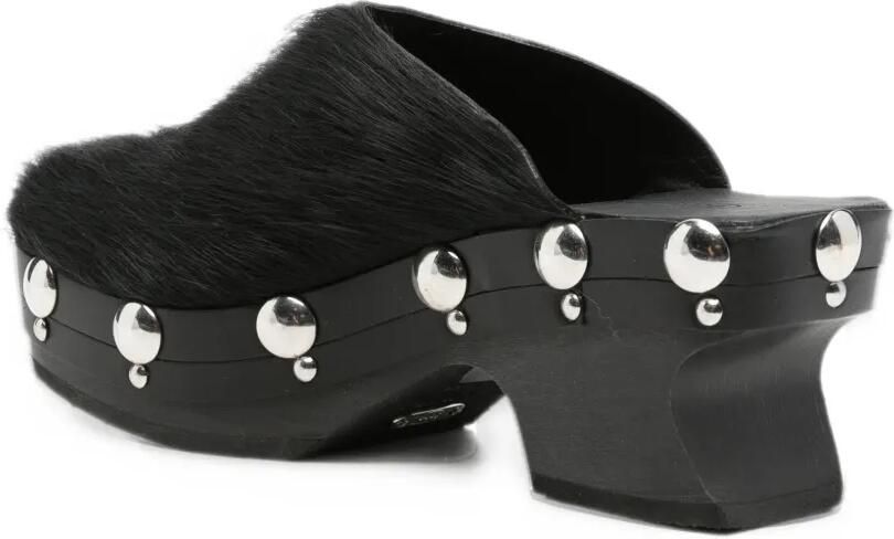 Scholl pony-leather mules Zwart - Foto 3