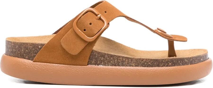 Scholl Sandalen met gespsluiting Bruin