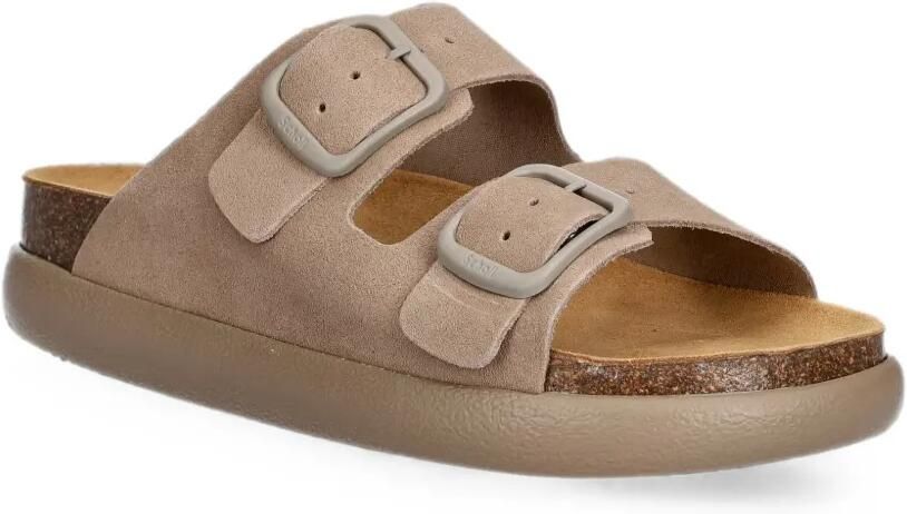 Scholl Slippers met dubbele bandjes en gespsluiting Beige - Foto 2