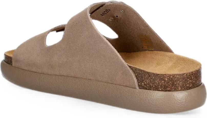 Scholl Slippers met dubbele bandjes en gespsluiting Beige - Foto 3