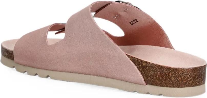 Scholl Slippers met dubbele bandjes en gespsluiting Roze - Foto 4