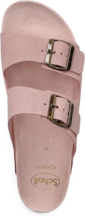 Scholl Slippers met dubbele bandjes en gespsluiting Roze - Foto 3