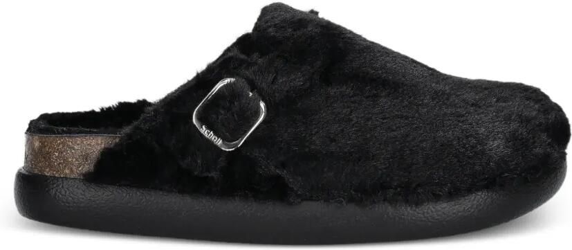 Scholl Slippers met gespdetail Zwart