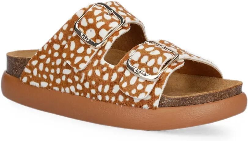 Scholl Slippers met gespsluiting en dierenprint Oranje - Foto 2