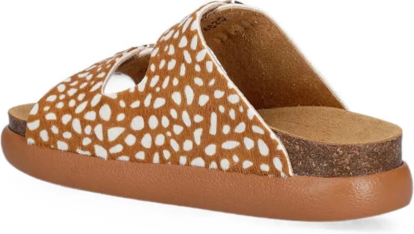 Scholl Slippers met gespsluiting en dierenprint Oranje - Foto 3