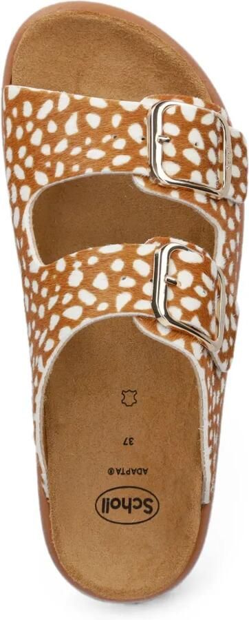 Scholl Slippers met gespsluiting en dierenprint Oranje - Foto 4