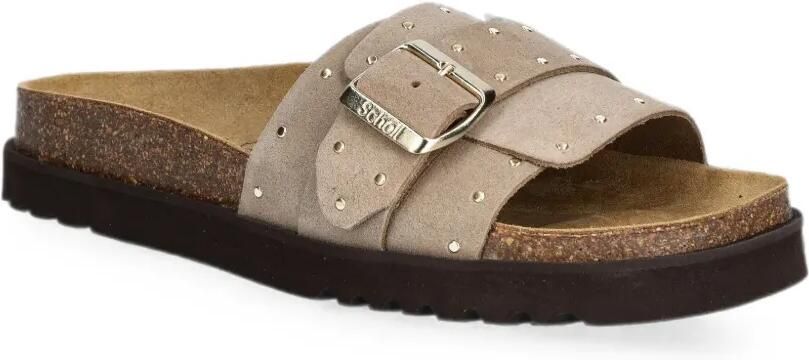 Scholl Slippers met gespsluiting en studs Beige - Foto 4