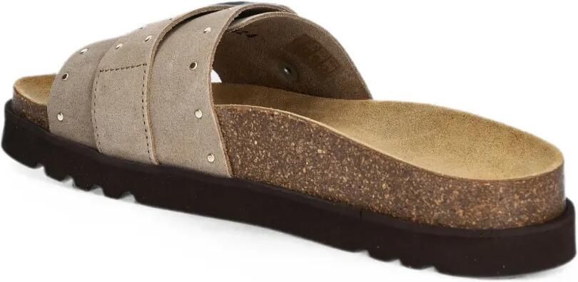 Scholl Slippers met gespsluiting en studs Beige - Foto 2