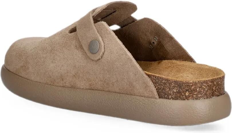 Scholl Suède slippers met gespsluiting Beige - Foto 3