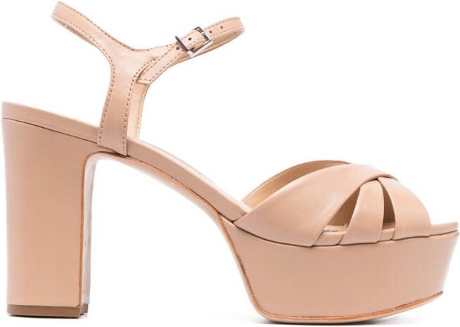 Schutz Sandalen met gekruiste bandjes Beige