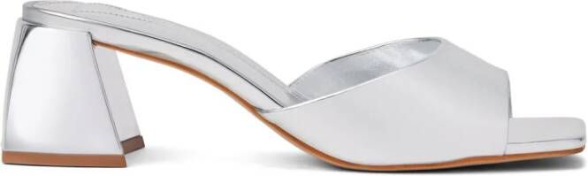 Schutz Sandalen met vierkante neus Zilver
