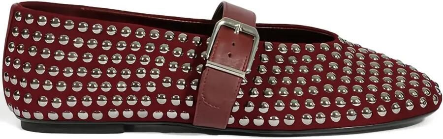 Schutz Ballerina's verfraaid met studs Rood