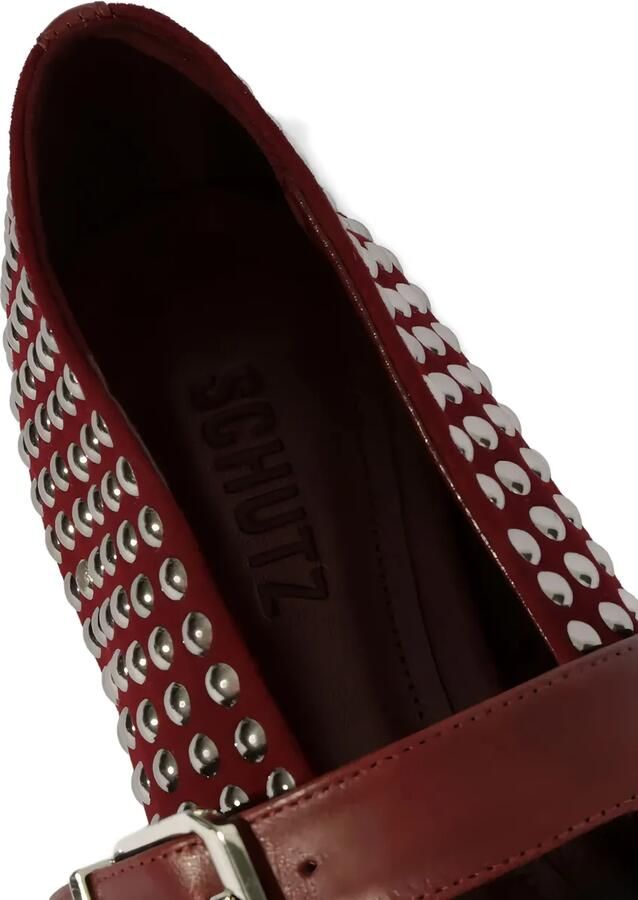 Schutz Ballerina's verfraaid met studs Rood - Foto 3