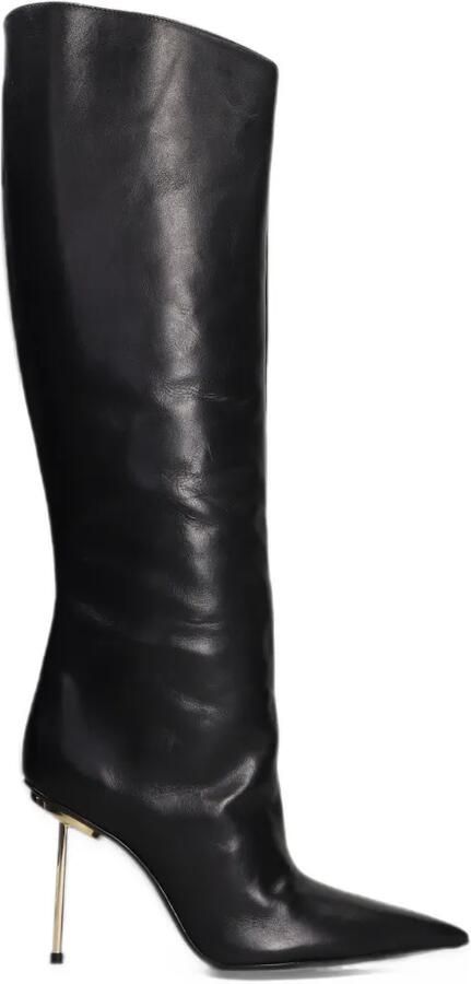 Schutz Francesca Up High pointed-toe stiletto-heel boots Zwart