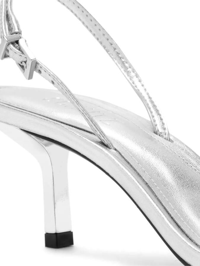 Schutz Judith sandalen met vierkante neus en hak Zilver - Foto 2