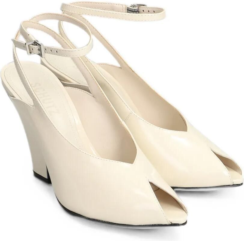Schutz Lakleren pumps met open neus Wit - Foto 4