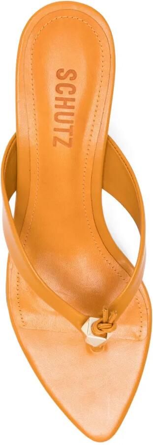 Schutz Leren sandalen met geknoopt detail Oranje - Foto 2