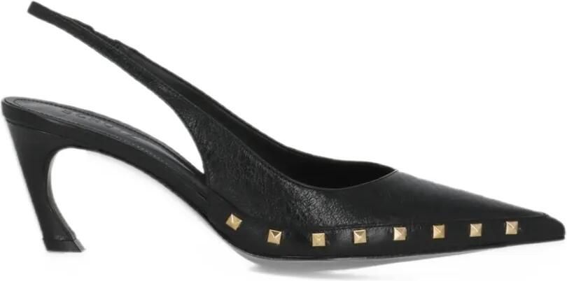 Schutz Lexi stud-embellished slingback pumps Zwart