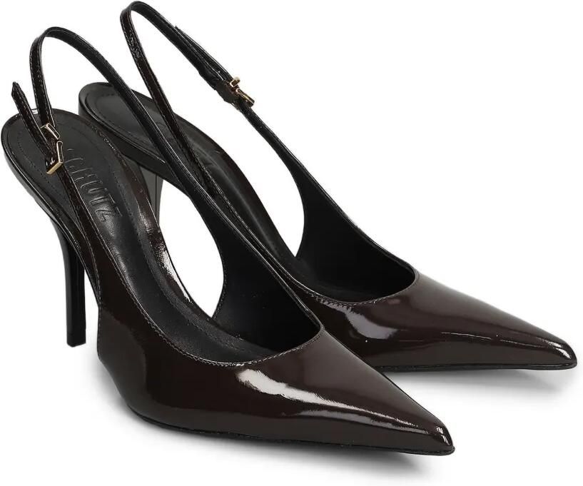 Schutz Liora lakleren slingback pumps met hak Bruin - Foto 4