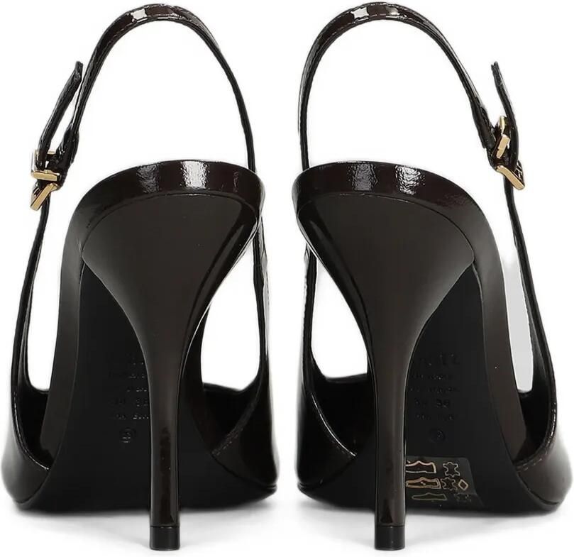 Schutz Liora lakleren slingback pumps met hak Bruin - Foto 3