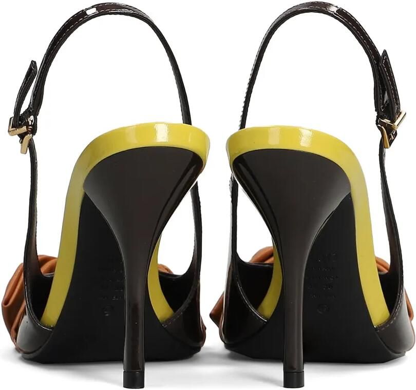 Schutz Liora slingback pumps met strikdetail en hak Bruin - Foto 3