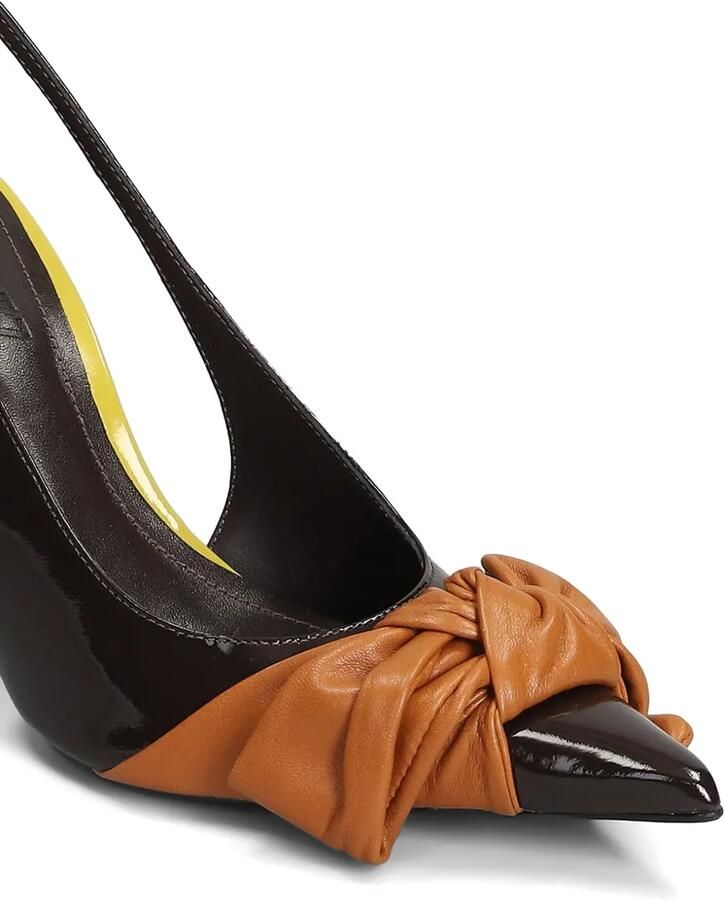 Schutz Liora slingback pumps met strikdetail en hak Bruin - Foto 2