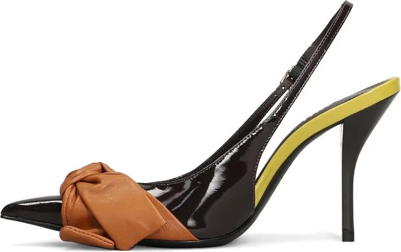 Schutz Liora slingback pumps met strikdetail en hak Bruin - Foto 5