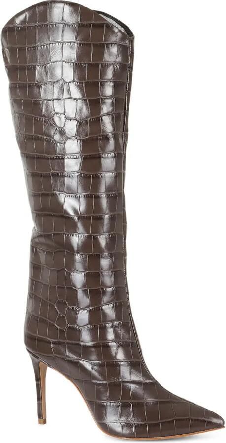 Schutz Maryana croc-effect leather boots Bruin - Foto 1