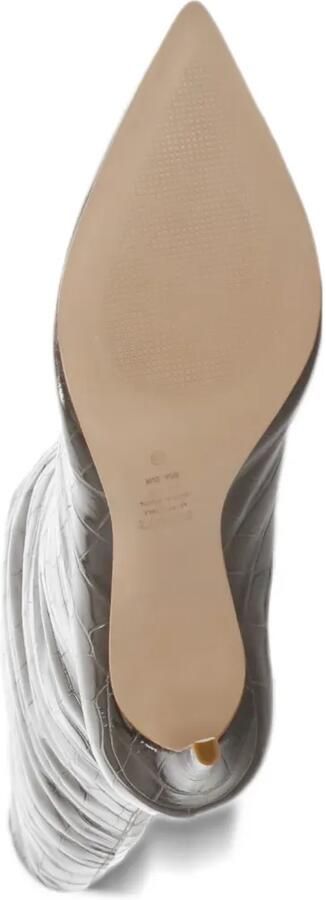 Schutz Maryana croc-effect pointed-toe boots Grijs - Foto 4