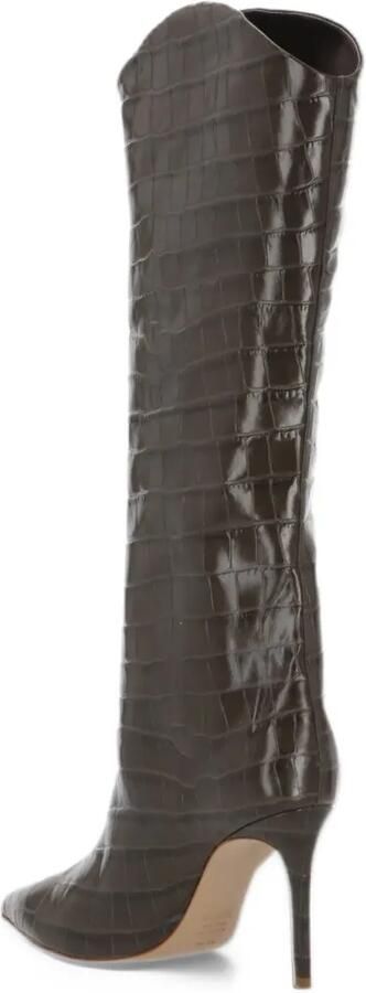 Schutz Maryana croc-effect pointed-toe boots Grijs - Foto 3