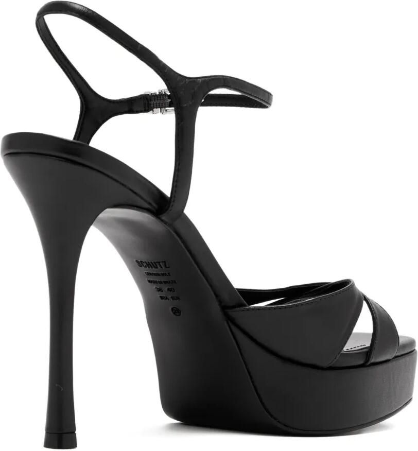 Schutz Maxine sandalen met plateauzool Zwart - Foto 2