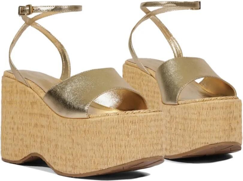 Schutz Metallic sandalen met plateauzool Goud - Foto 4
