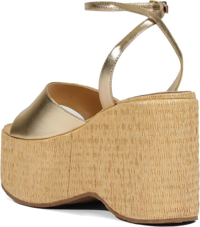Schutz Metallic sandalen met plateauzool Goud - Foto 2