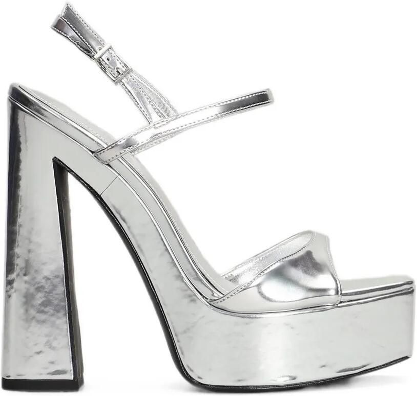 Schutz Metallic sandalen Zilver