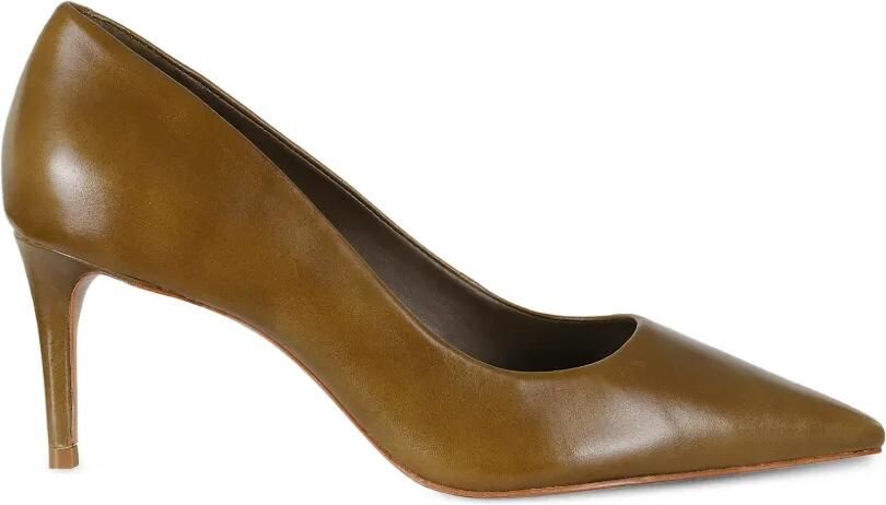 Schutz Leren pumps met puntige neus Groen