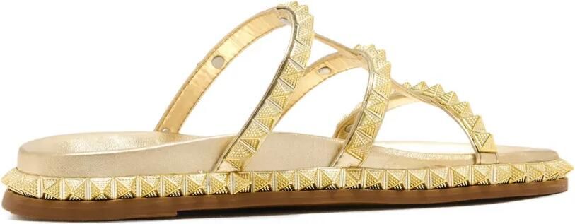 Schutz Raffie Up leren sandalen met studs Goud - Foto 4