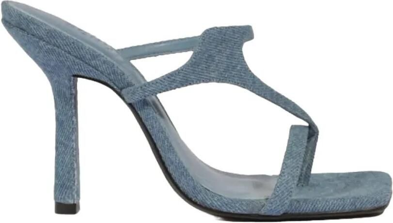 Schutz Sandalen met bloemenapplicatie Blauw