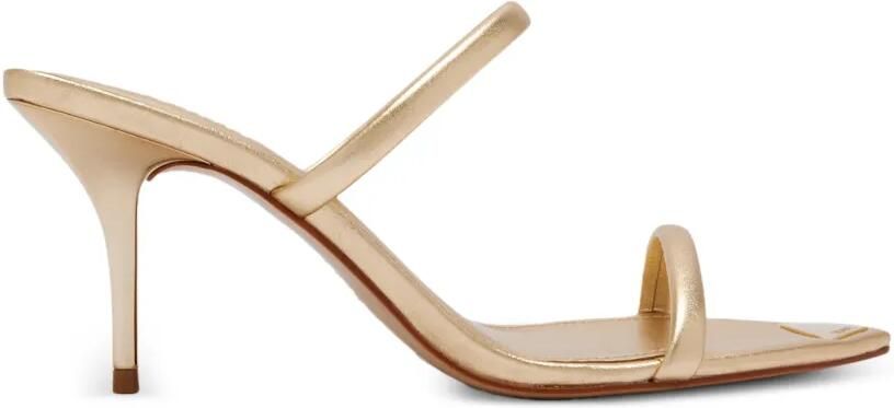 Schutz Sandalen met metallic-effect puntige neus en hak Goud