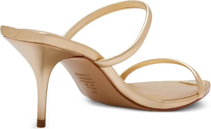 Schutz Sandalen met metallic-effect puntige neus en hak Goud - Foto 4