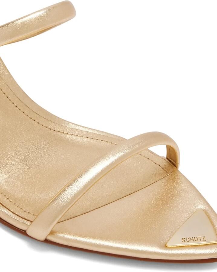 Schutz Sandalen met metallic-effect puntige neus en hak Goud - Foto 2