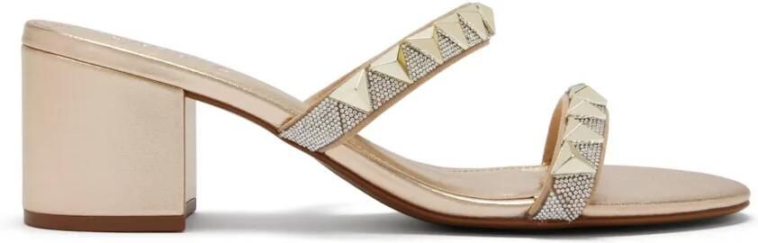 Schutz Sandalen met studs en verfraaid met kristallen Goud